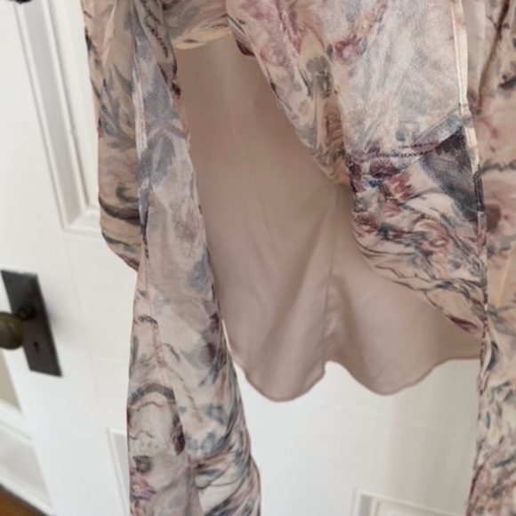 Haute Hippie Silk Floral Runway Top, Sz 10 - Picture 8 of 9